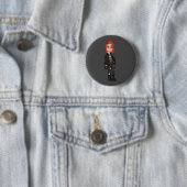 Badge Rond 5 Cm rousse de punk (En situation)