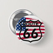Badge Rond 5 Cm Route 66 (Devant & derrière)