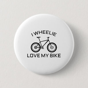 Badge Rond 5 Cm Route drôle, T Shirt de VTT J'adore la roue arrièr