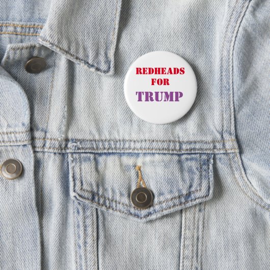 Badge Rond 5 Cm Roux pour le bouton de campagne d'ATOUT (En situation)