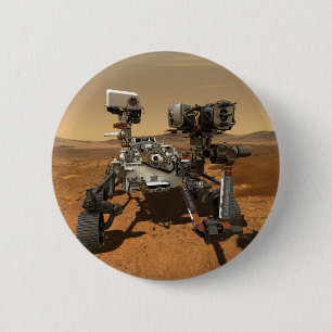 Badge Rond 5 Cm Rover De La Persévérance Qui Fonctionne Sur La Sur