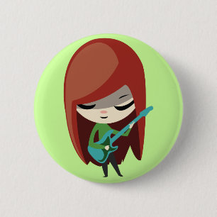 Badge Rond 5 Cm Roxie Rockstar