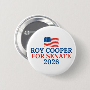 Badge Rond 5 Cm Roy Cooper pour le Sénat Élection 2026