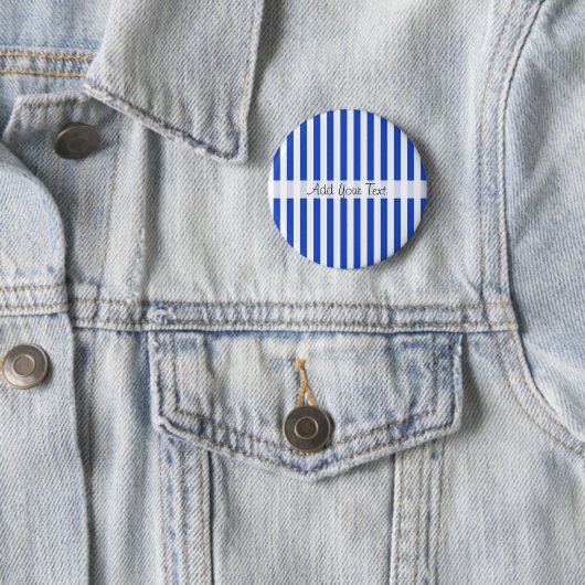 Badge Rond 5 Cm Royal Blue Combination Stripes par Shirley Taylor (En situation)
