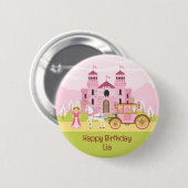 Badge Rond 5 Cm Royal Princess Girl Birthday Party (Devant & derrière)