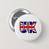 Badge Rond 5 Cm Royaume-Uni (Devant & derrière)