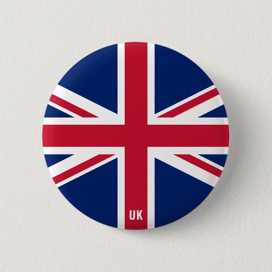 Badge Rond 5 Cm Royaume-Uni Drapeau Charme Patriotique (Devant)