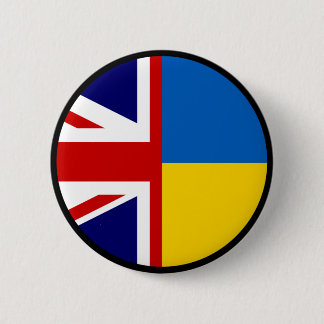 Badge Rond 5 Cm Royaume-Uni et Ukraine