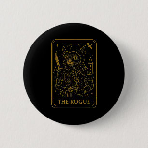 Badge Rond 5 Cm Rpg Gamer Rogue D20 Dice Nerdy Geek Chat Hommes Fe