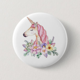 Badge Rond 5 Cm Rround Unicorn Button express vous-même designer