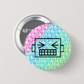Badge Rond 5 Cm Rrrrrobot (Devant & derrière)
