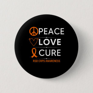 Badge Rond 5 Cm Rsd Crps Sensibilisation Paix Amour Cure Fighter O