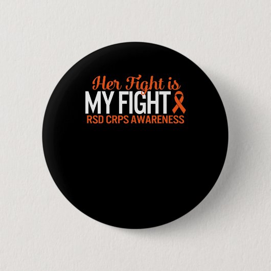 Badge Rond 5 Cm RSD CRPS Sensibilisation Son combat est mon comple (Devant)