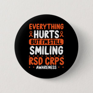 Badge Rond 5 Cm Rsd Crps Warrior Orange Ribbon Toujours Souriant C