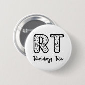Badge Rond 5 Cm RT Rad Technician (Devant & derrière)