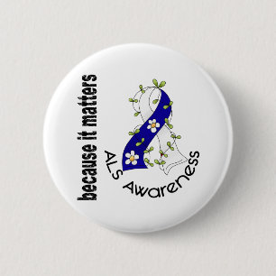 Badge Rond 5 Cm Ruban 3 de fleur de SAL