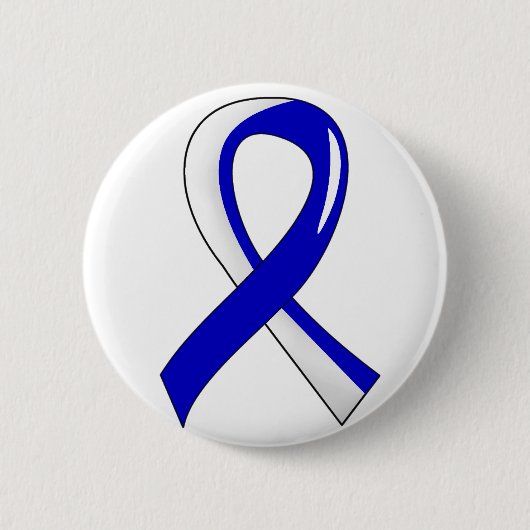Badge Rond 5 Cm Ruban blanc bleu 3 de SAL (Devant)