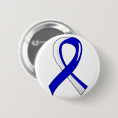 Badge Rond 5 Cm Ruban blanc bleu 3 de SAL (Devant & derrière)