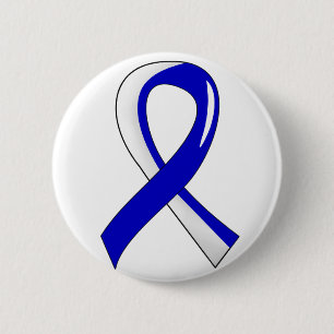 Badge Rond 5 Cm Ruban blanc bleu 3 de SAL