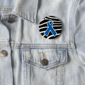 Badge Rond 5 Cm Ruban bleu (En situation)