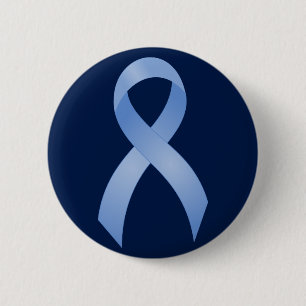 Badge Rond 5 Cm Ruban bleu-clair de cancer de la prostate