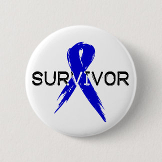 Badge Rond 5 Cm Ruban bleu - survivant