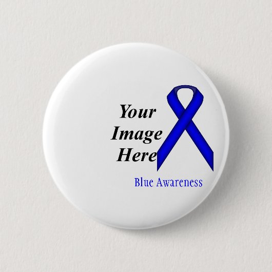 Badge Rond 5 Cm Ruban Blue Standard par Kenneth Yoncich (Devant)