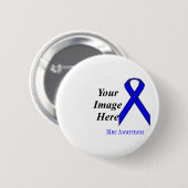 Badge Rond 5 Cm Ruban Blue Standard par Kenneth Yoncich (Devant & derrière)