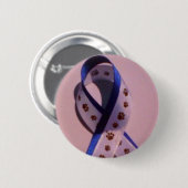Badge Rond 5 Cm ruban contre l'abus animal (Devant & derrière)