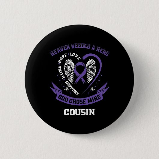 Badge Rond 5 Cm Ruban Cousin H (Devant)