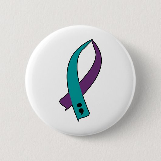 Badge Rond 5 Cm Ruban de conscience de suicide (Devant)