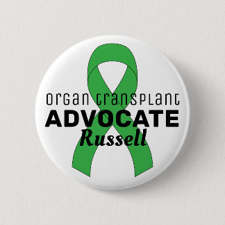 Badge Rond 5 Cm Ruban de défense de la transplantation d'organe Bo