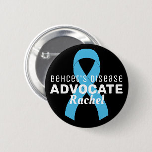Badge Rond 5 Cm Ruban de défenseur de la maladie de Behcet Bouton