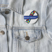 Badge Rond 5 Cm Ruban de la conscience d'Asperger (En situation)