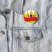 Badge Rond 5 Cm Ruban de la Couronne (En situation)