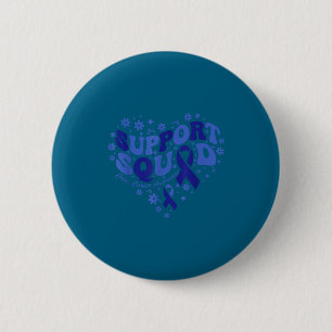 Badge Rond 5 Cm Ruban de l'équipe de soutien de sensibilisation au