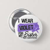 Badge Rond 5 Cm Ruban de lymphome de Hodgkins de soeur (Devant & derrière)