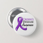 Badge Rond 5 Cm Ruban de sensibilisation à la maladie de Crohn (Devant & derrière)