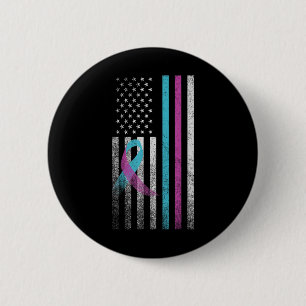 Badge Rond 5 Cm Ruban de sensibilisation à la prévention du suicid