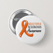 Badge Rond 5 Cm Ruban de sensibilisation à la sclérose en plaques (Devant & derrière)