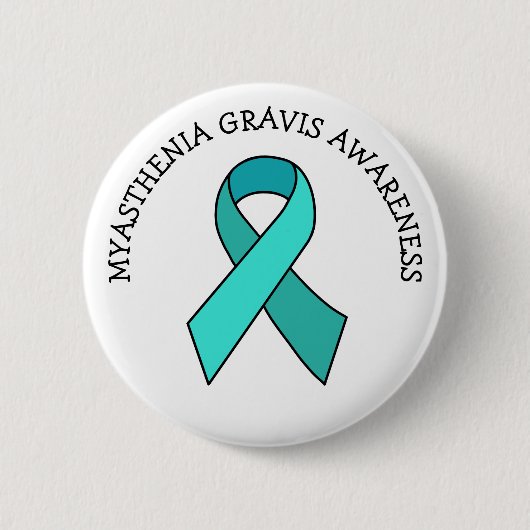 Badge Rond 5 Cm Ruban de sensibilisation à Myasthenia Gravis (Devant)