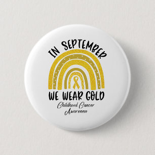 Badge Rond 5 Cm Ruban de sensibilisation au cancer de l'enfant en