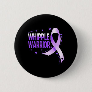 Badge Rond 5 Cm Ruban de sensibilisation au cancer du pancréas Whi