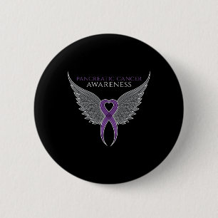 Badge Rond 5 Cm Ruban de sensibilisation au cancer pancréatique po