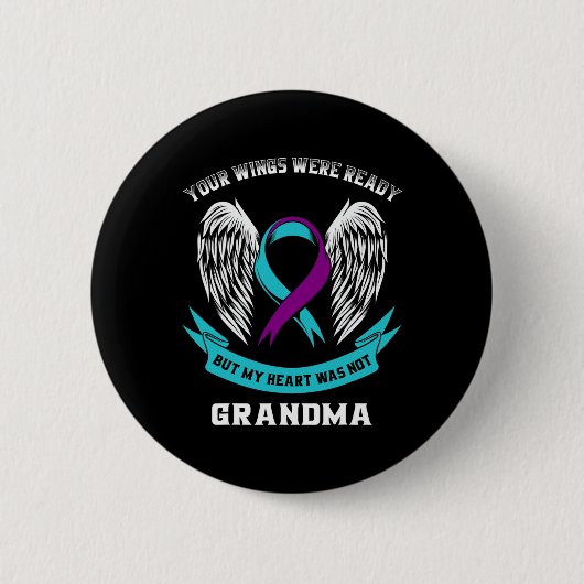 Badge Rond 5 Cm Ruban De Sensibilisation Au Suicide Violet En Mémo (Devant)