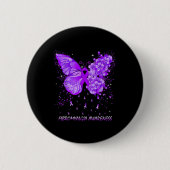 Badge Rond 5 Cm Ruban de sensibilisation aux fibromyalgies papillo (Devant)