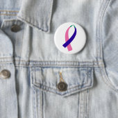 Badge Rond 5 Cm Ruban de sensibilisation (Cancer du thyroïde) (En situation)