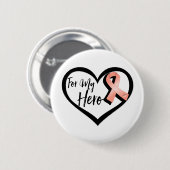 Badge Rond 5 Cm Ruban De Sensibilisation Pour Mon Héros (Devant & derrière)