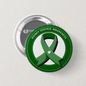 Badge Rond 5 Cm Ruban de sensibilisation verte (Devant & derrière)