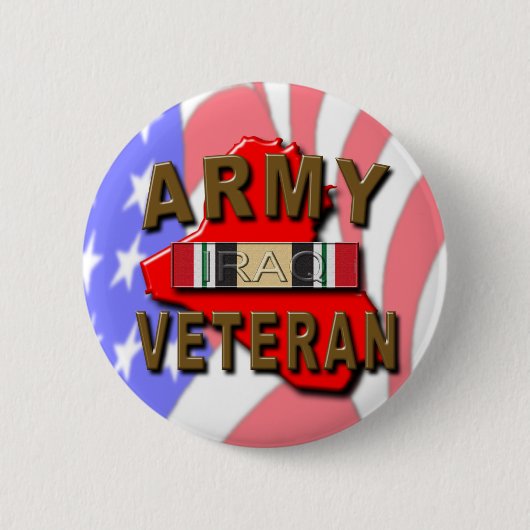 Badge Rond 5 Cm Ruban de service de combattant d'Irak, ARMÉE (Devant)